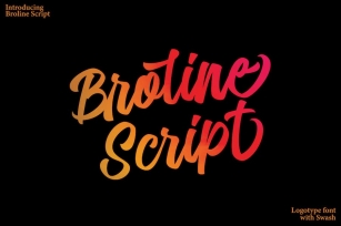 Broline - Bold Script Logotype Font Download