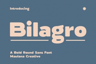 Bilagro Bold Round Sans Font Font Download