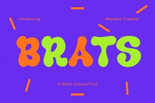Brats Retro Groovy Handwritten Display Font Font Download