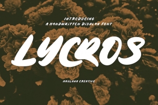Lycros Handwritten Display Font Font Download