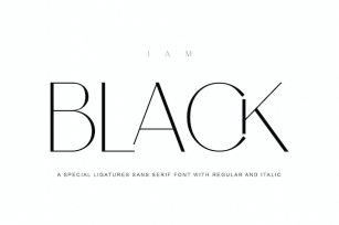 I Am Black Elegant Modern Sans Serif Font Font Download