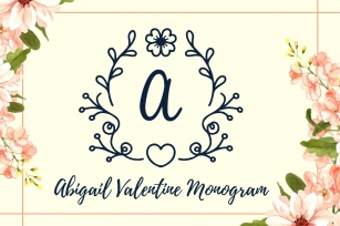 Abigail Valentine Monogram Font Download
