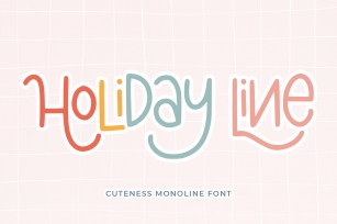 Holiday Line Font Download