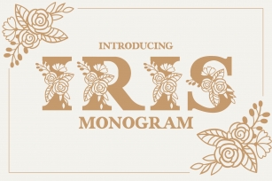 Iris Monogram Font Download