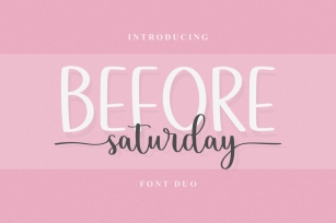 Before Saturday Duo Font Download