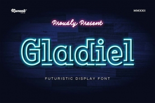 Gladiel - Neon Light Font Font Download