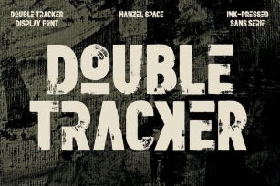 Double Tracker - Letterpress Font Font Download