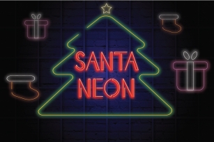 Santa Neon Font Download