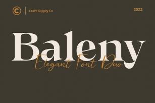 Baleny Elegant Font Duo Font Download