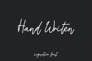 Hand Writen - Signature Font Font Download