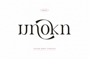 Unokn Unique Serif Typeface Font Download