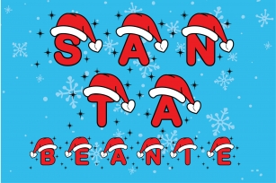 Santa Beanie Christmas Font Download