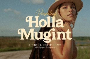 Holla Mugint - Unique Serif Font Font Download