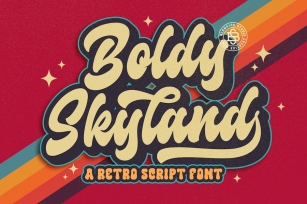 Boldy Skyline a Retro Script Font Font Download