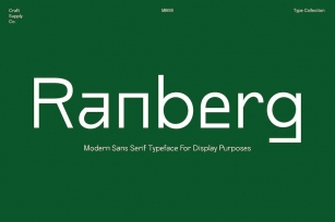 Ranberg - Modern Sans Serif Font Download