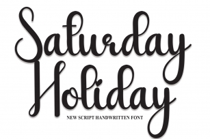Saturday Holiday Font Download