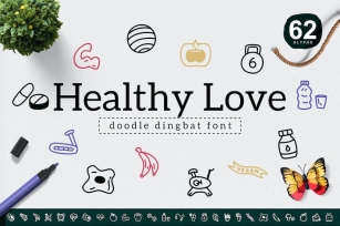 Healthy Love Dingbat Font Download
