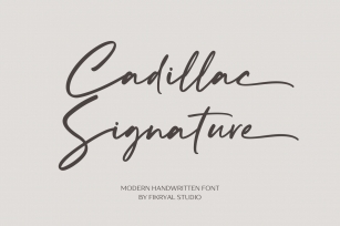 Cadillac Signature Font Download