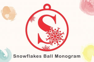 Snowflakes Ball Monogram Font Download