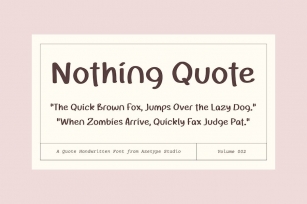 Nothing Quote Font Download