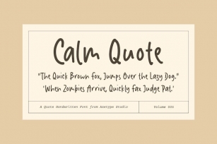 Calm Quote Font Download