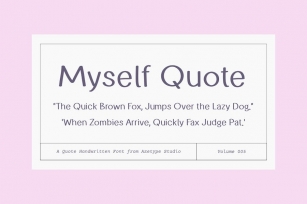 Myself Quote Font Download