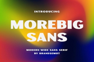 Morebig Sans || Modern Bold Sans Serif Font Download