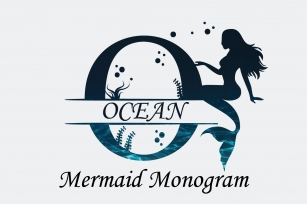 Ocean Mermaid Monogram Font Download