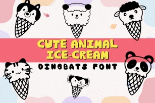 Cute Animal Ice Cream Font Download