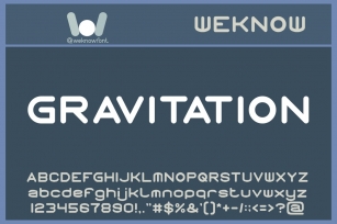 Gravitation Font Download