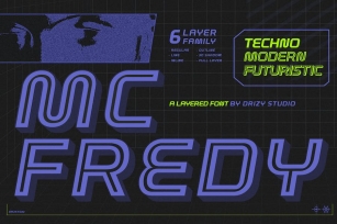 Mc Fredy - Layered Techno Font Font Download