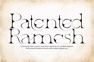 Patented Ramesh Font Download