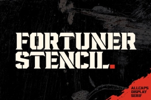 Fortuner - Stencil Font Font Download