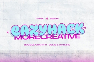 Eazyhack - Modern Bubble / Balloon Graffiti Font Font Download