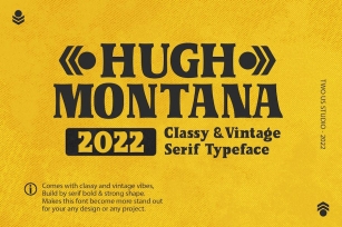 Hugh Montana - Vintage Sans Serif Font Font Download