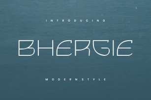 Bhergie - Modern Font Font Download