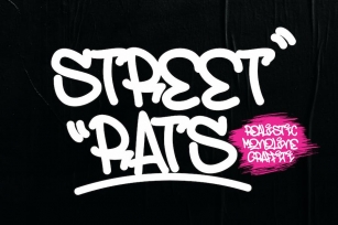 Street Rats - Natural Monoline Graffiti Font Download