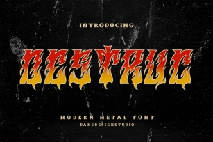 Destruc Modern Metal Font Font Download