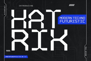 Hatrik - Modern Futuristic Font Font Download