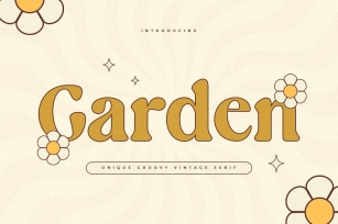Garden - Unique Groovy Vintage Serif Font Download