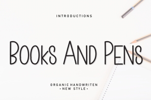 Books and Pens Font Download