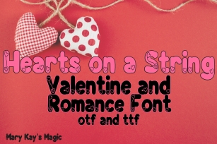 Hearts on a String Font Download