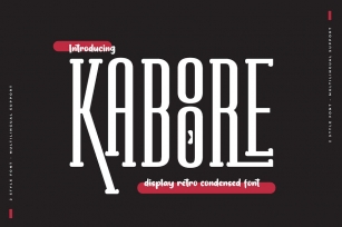 KABOORE | Retro Condensed Font Font Download