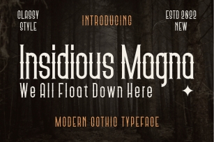 Insidious Magna - Modern Gothic Font Font Download