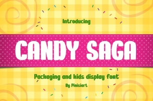 Candy Saga – Packaging and Kids Display Font Font Download
