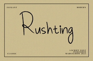 Rushting Font Download
