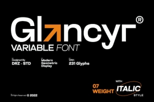 Glancyr - Modern Geometric Font Font Download