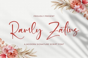 Ramly Zatins - Signature Script Font Font Download