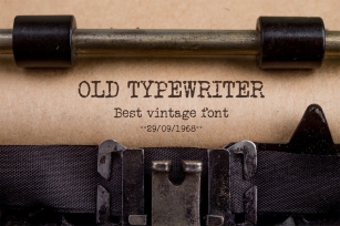 Old Typewriter Font Font Download
