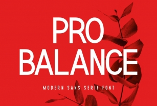 Pro Balance Font Download